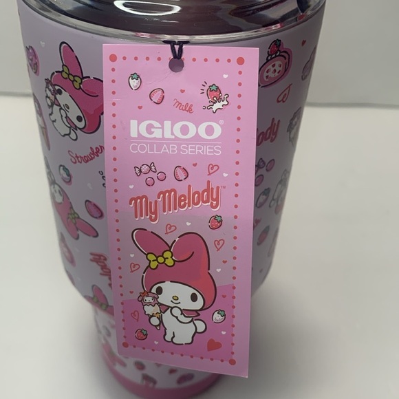 Hello Kitty BFF My Melody Travel Tumbler Mug 32 Oz Igloo Limited Edition New - Picture 7 of 10